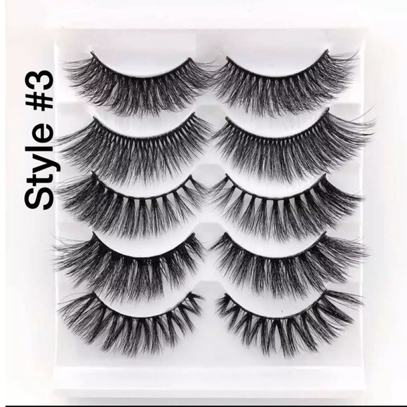 5 Pairs Mixed Styles 3D Mink Hair False Eyelashes - Picture 4 of 7